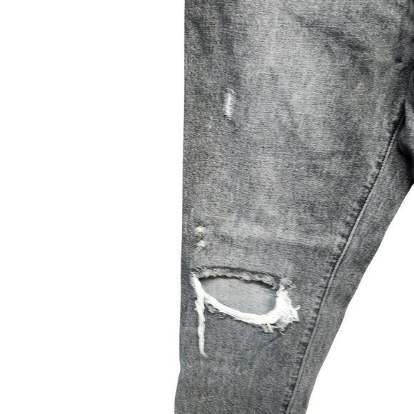 BGG Urban Outfitters Size 29 Straight Jean Black Button Fly Distressed High Rise - Picture 9 of 16